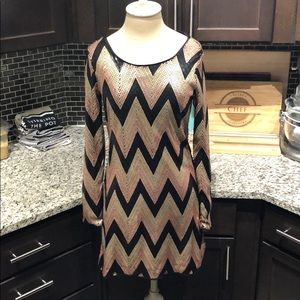 GB size 3 long sleeve sequin dress